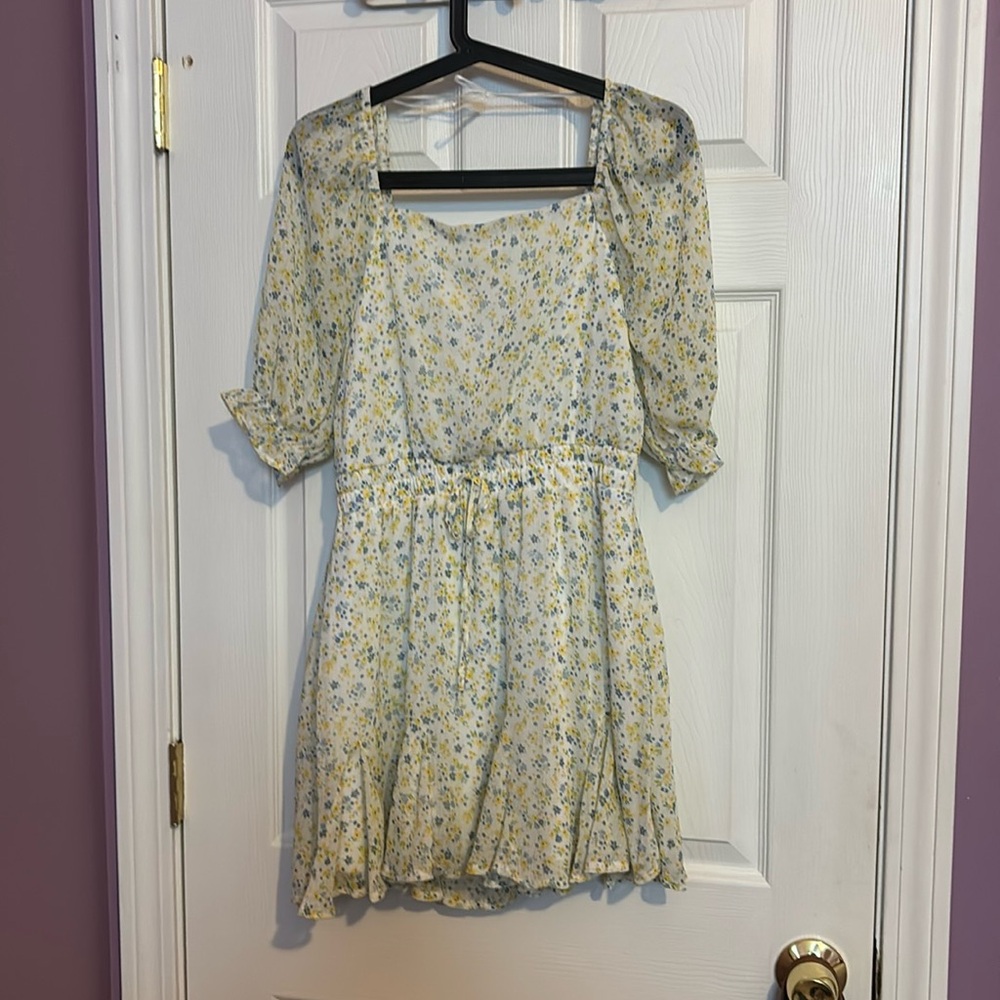Mi Ami Floral Print mini dress